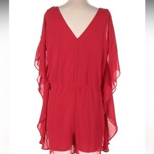 Charming Charlie Scarlet V-Neck Romper